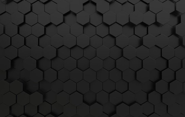 Hexagonal abstract background Modern cellular honeycomb 3d panel with hexagons