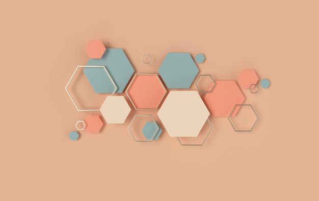 Hexagonal abstract background modern cellular honeycomb interior wallpaper design