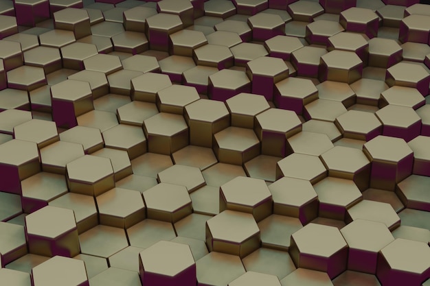 Hexagonal abstract background with a gradient from Gold creating a modern visually striking effect