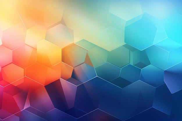 Hexagonal abstract gradient background