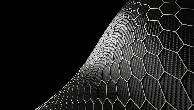 Hexagonal carbon fiber texture