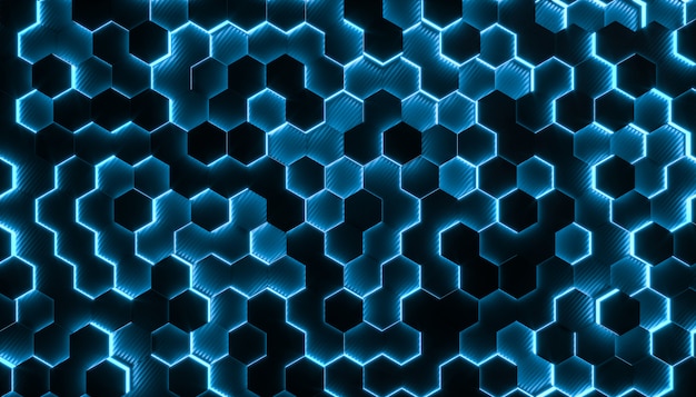 Hexagonal geometries 3d background