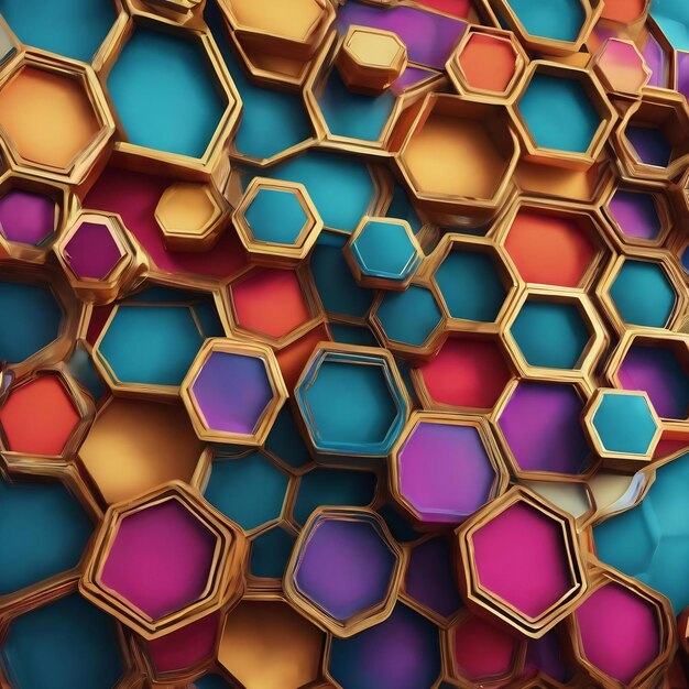 Hexagonal motif hexagonal pattern hexagonal background ornamental motif