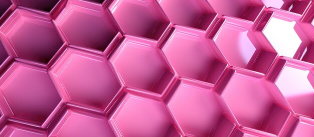 Photo of hexagonal pattern in pink color