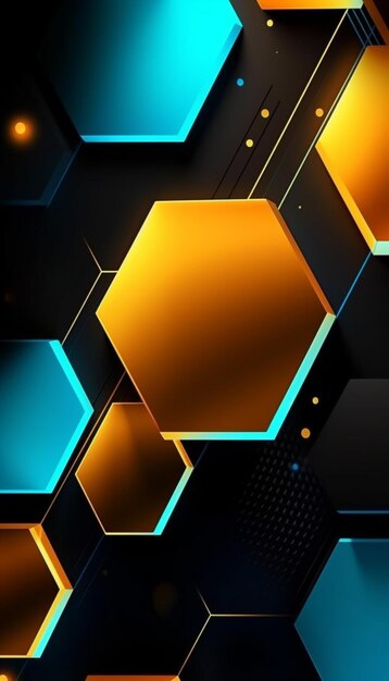 Hexagonal shapes technical background