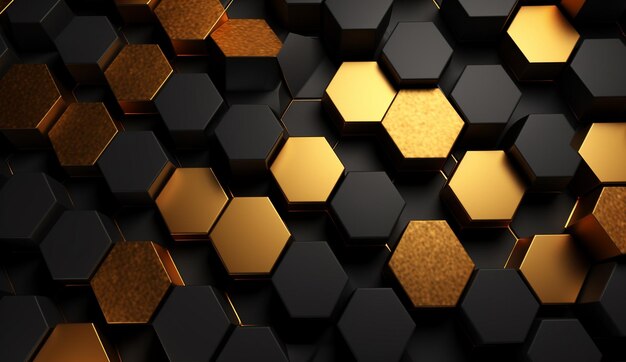 Hexagonal shapes technical background