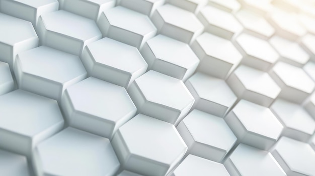 Hexagonal structure futuristic white background and Embossed Hexagon honeycomb white Background light and shadow texture