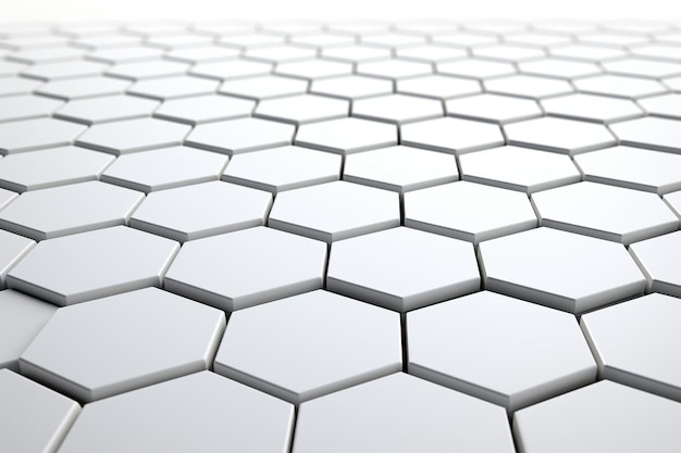 Hexagonal white background