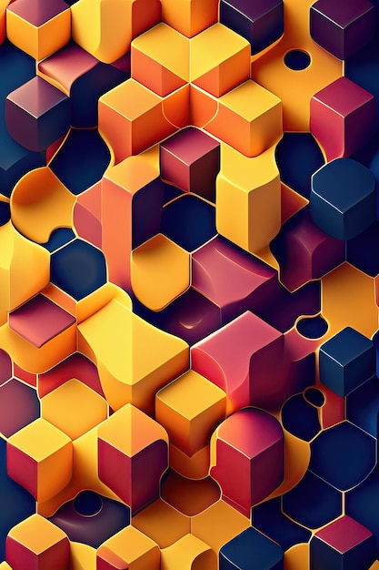 Hexagons background full screen