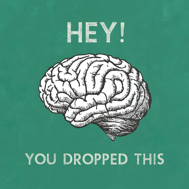 hey you dropped your brain tshirt design