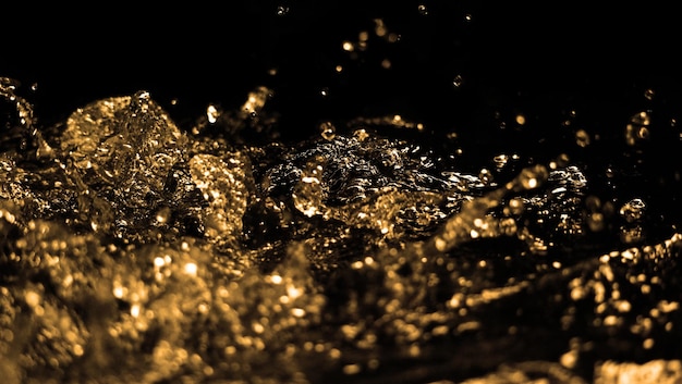 Hi speed close up images of oil liquid from diesel gasoline splashing