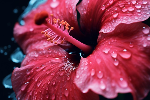 Foto hibiscus bloem macro