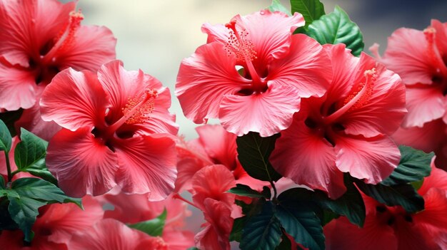 Hibiscus floral background