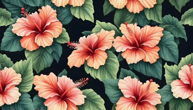 Hibiscus floral pattern