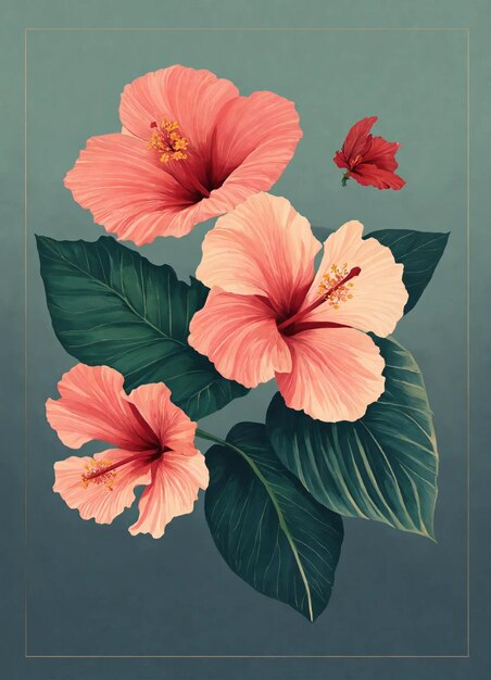 Hibiscus floral pattern