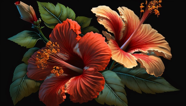 Hibiscus Flower Generative AI