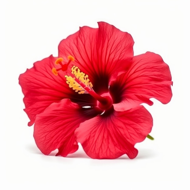 Hibiscus flower isolated Illustration AI GenerativexA