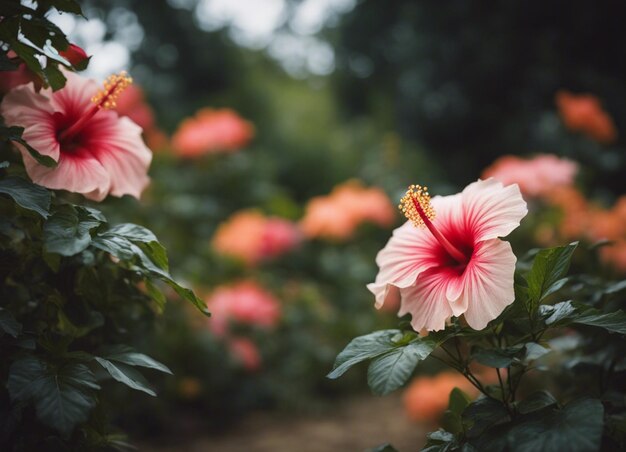 Photo a hibiscus flowers