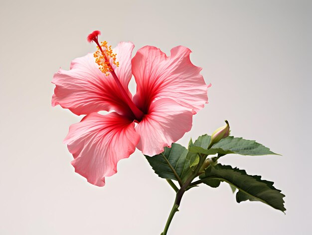 Hibiscus Rosa bloem in studio achtergrond single Hibiscus Rose bloem prachtige bloem beelden
