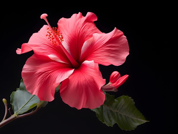 Hibiscus Rosa flower in studio background single Hibiscus Rosa flower Beautiful flower images