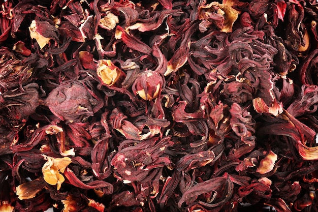 Hibiscus tea closeup