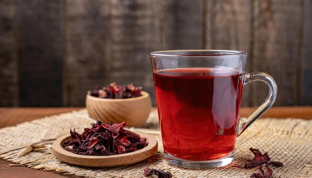 Foto hibiscus thee gezonde drank