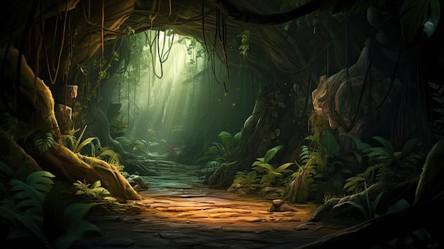 写真 隠されたジャングル洞窟