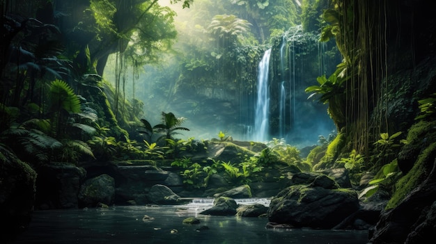 Hidden Jungle Waterfall