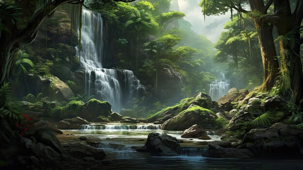 Hidden Jungle Waterfall