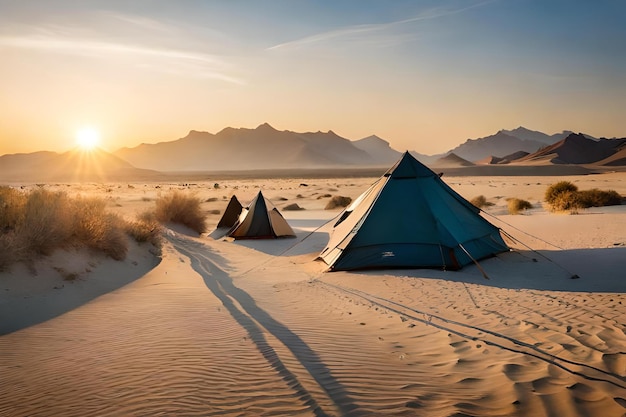 a hidden oasis in the desert where a nomadic tribe