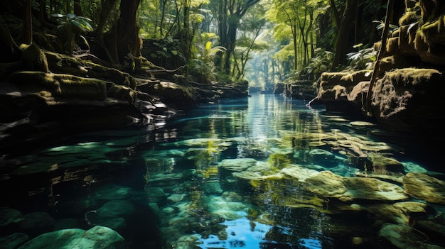 Hidden Tropical Lagoon