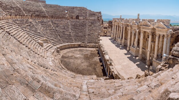 Hierapolis city ruin in turkey in pamukkale