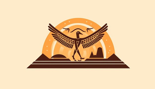 Hieroglyf cryto prehistorisch logo ontwerp Egyptische kunstgeschiedenis