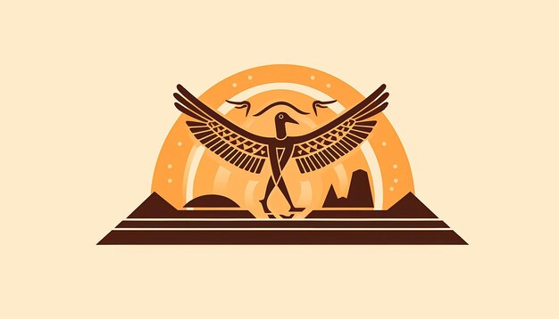 히에로글리프 크리토 선사시대 로고 디자인 이집트 미술 역사