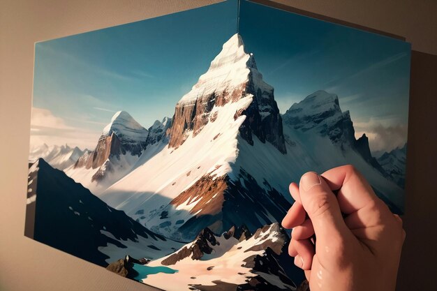 Foto picco di montagna ad alta quota picco di montagna di neve sfondo wallpaper illustrazione natura paesaggio