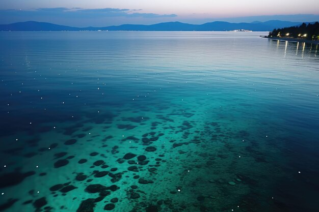 high angle aerial view of the calm sea professional photography