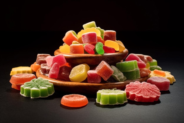Фото Вкусные конфеты мексиканские сладости под высоким углом