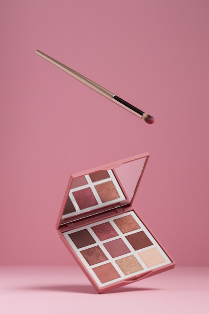 High angle eyeshadow colourful palette