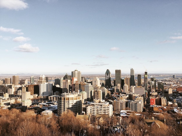 high angle shot of cityscape against sky