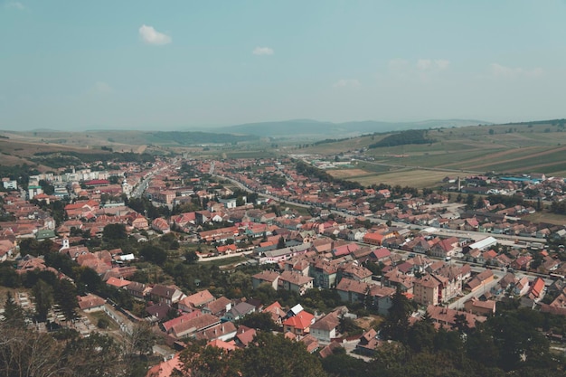 Foto fotografia ad alta angolazione del paesaggio cittadino