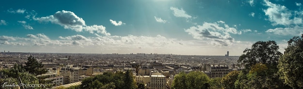 High angle shot of cityscape