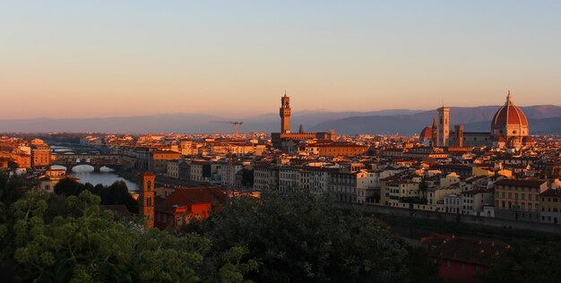 Foto immagine ad alta angolazione del paesaggio urbano