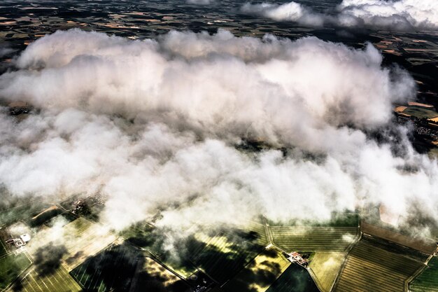 Photo high angle shot of cloudscape