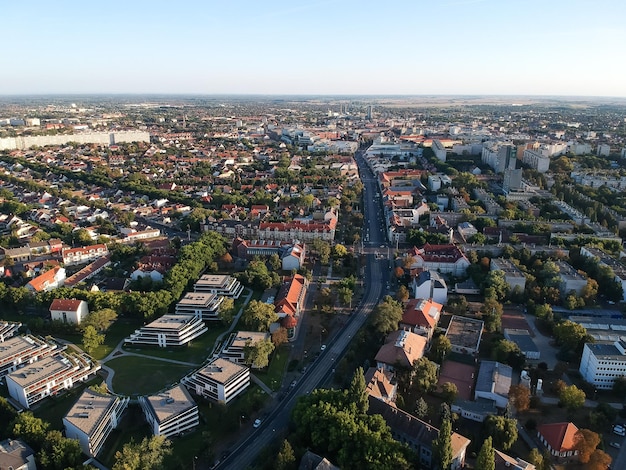 Photo high angle shot of townscape against sky