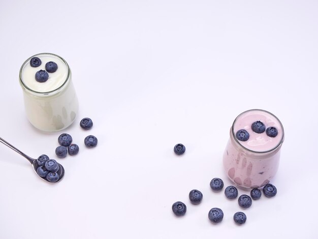 High angle view of balls on white background