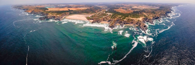 High angle view of beach