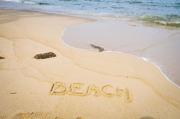 High angle view of beach