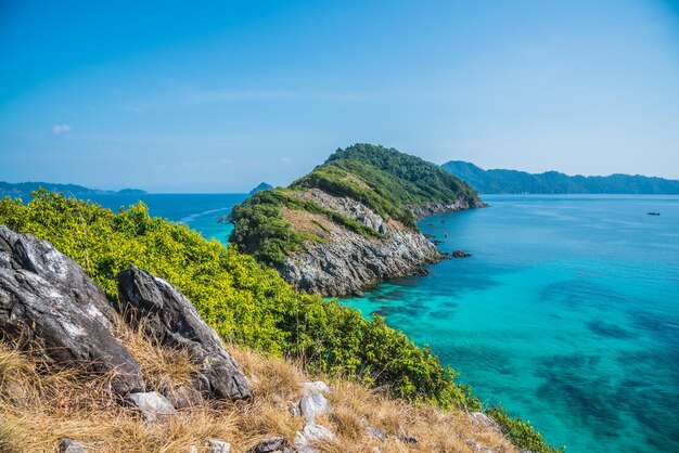 High angle view of beach