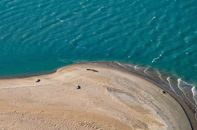 High angle view of a beach