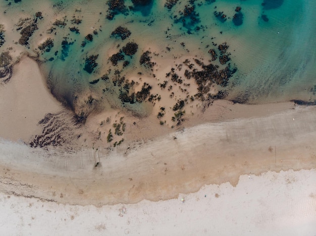 High angle view of beach